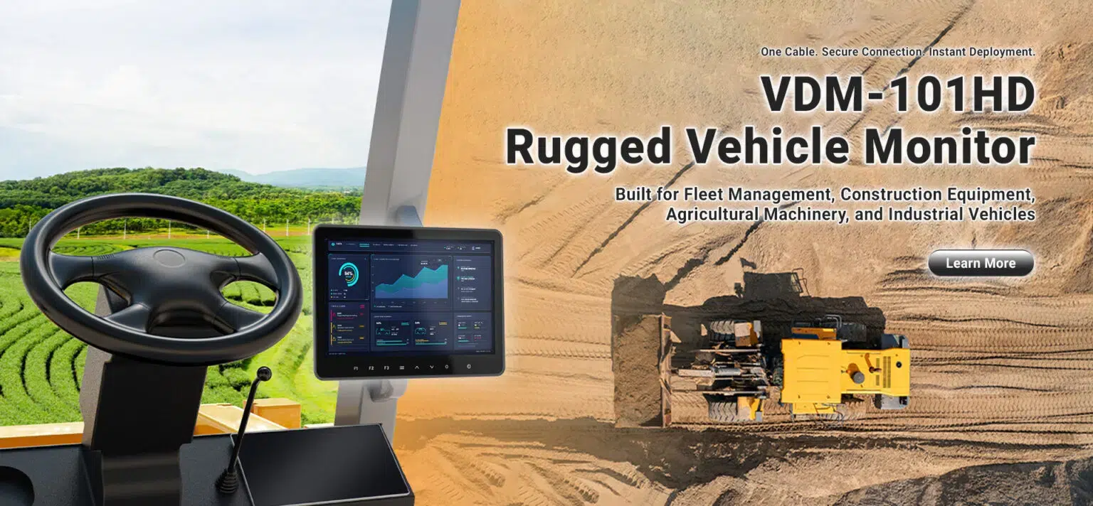 VDM-101HD rugged vehicle monitor for fleet management